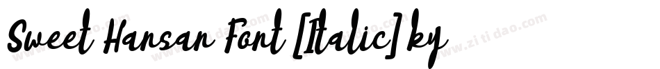 Sweet Hansan Font [Italic] by 7NTypes字体转换
